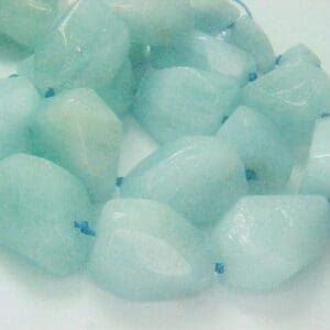 Aquamarine Bead Strand Freeform 16" 640ctw