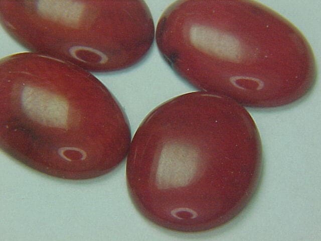 Coral Red Oval Cabochon 16x12mm (4 Pcs)