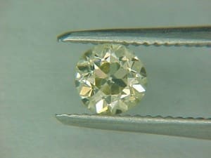 Diamond Yellow Round European Cut VS 0.30crts