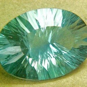 Fluorite Blue Green Oval 25x18mm 35.60crts