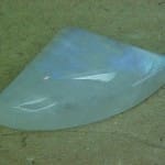 Moonstone Rainbow Cabochon Fan 30x15.5mm 19.45crts