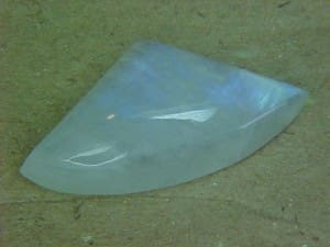 Moonstone Rainbow Cabochon Fan 30×15.5mm 19.45crts