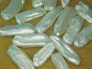 Pearl Biwa White Natural Freeform 23x8mm (1 Pcs)