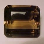 Quartz Smoky Emerald Cut 30x26.5mm 98crts