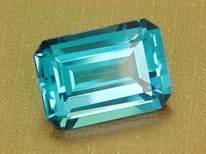 Topaz Blue Emerald Cut 18x13mm 19.34crts