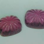 Tourmaline Pink Square Carving 14x12mm 10.32cttw (2 Piece Pcs Parcel)