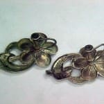 Vintage Daisy & Ribbone 925 Silver Earrings