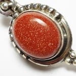 Modern Oval Goldstone 925 Silver Earrings