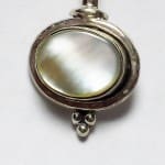 Modern Mother of Pearl 925 Silver Dangle Earrings