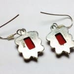 Rich Red Coral 926 Silver Earrings