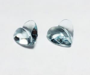 Topaz Blue Fancy Heart 7mm 1.82crts (2 Pieces Parcel)