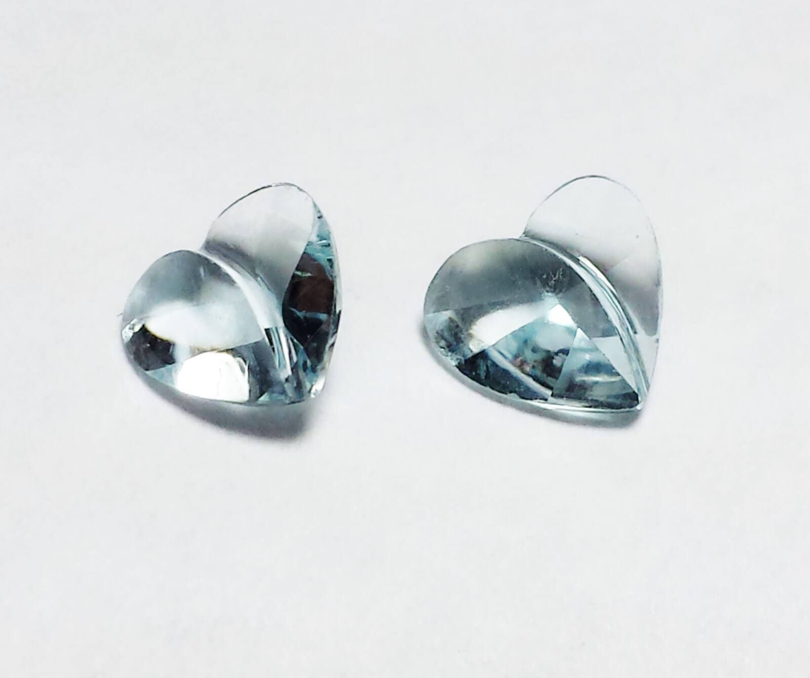 Topaz Blue Fancy Heart 7mm 1.82crts (2 Pieces Parcel)
