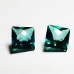 Topaz Blue Teal Sqaure Checker Top 8mm 6.02cttw (2 Pieces Parcel)