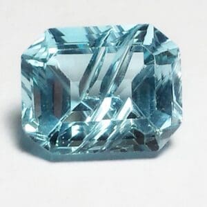 Topaz Blue Fancy Emerald Cut 10x8mm 3.68Crts