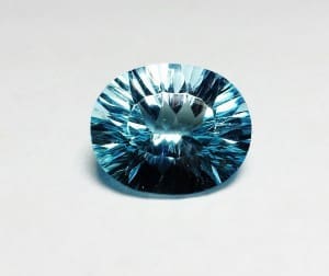 Topaz Blue Fancy Oval Vortex 12x10mm 5.70crts