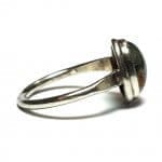 Vintage Oval Agate 925 Silver Ring