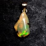 (K8) Ethiopian 3.20 crts Opal 14kt Freeform Pendant