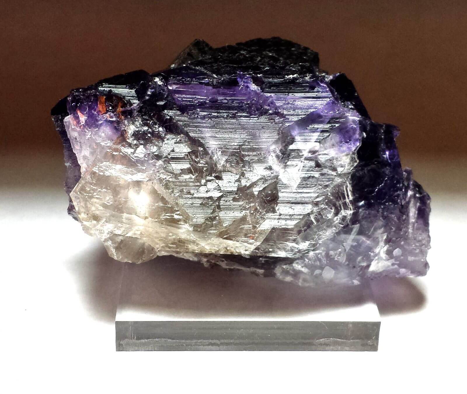 Fluorite Purple Bi-Color Rough Specimen 22.5"x1.33" 485crts - Image 2