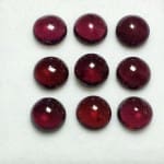 Garnet Cabochon Round 6mm (9 Pcs)