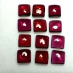 Garnet Cabochon Square 5mm (12 Pcs)