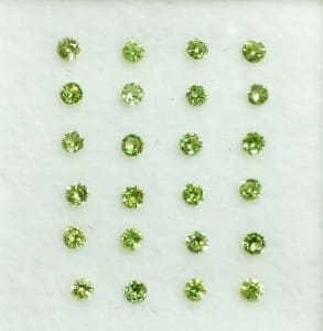 Peridot Round 2mm (24 Pcs)