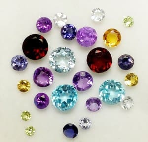 Semiprecious Mixed Round Faceted (24 Pcs)