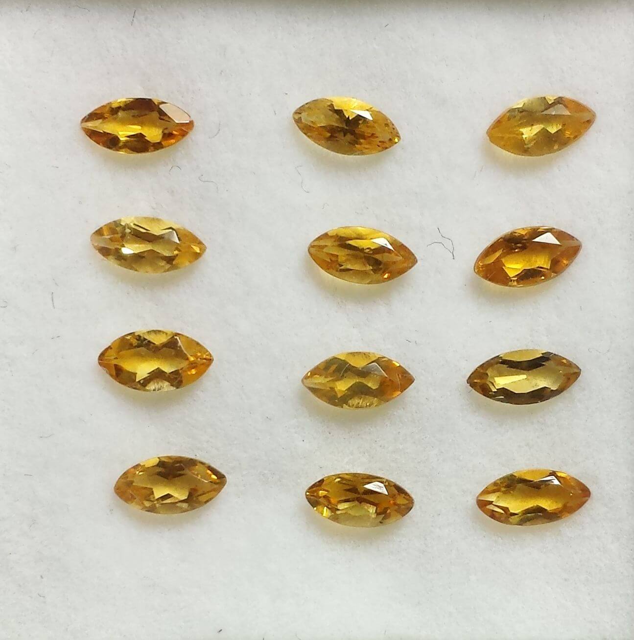 Citrine Marquise 5x2.5mm (12 Pcs)