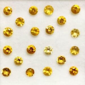 Citrine Round 3mm (20 Pcs)