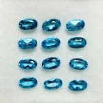 Topaz Blue Oval 5x3mm (12 Pcs)