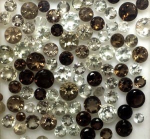 Quartz Mixed Round Smoky White Champagne Chocolate (100+Pcs)