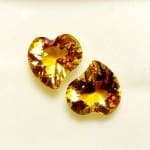 Citrine Heart Fantasy Ying Yang 10mm 5.58ctw (2 Pcs)