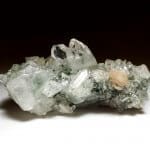 (J9) Apophylite Stilbite Rough on Chalcedony Specimen 3"x1" 314 Crts