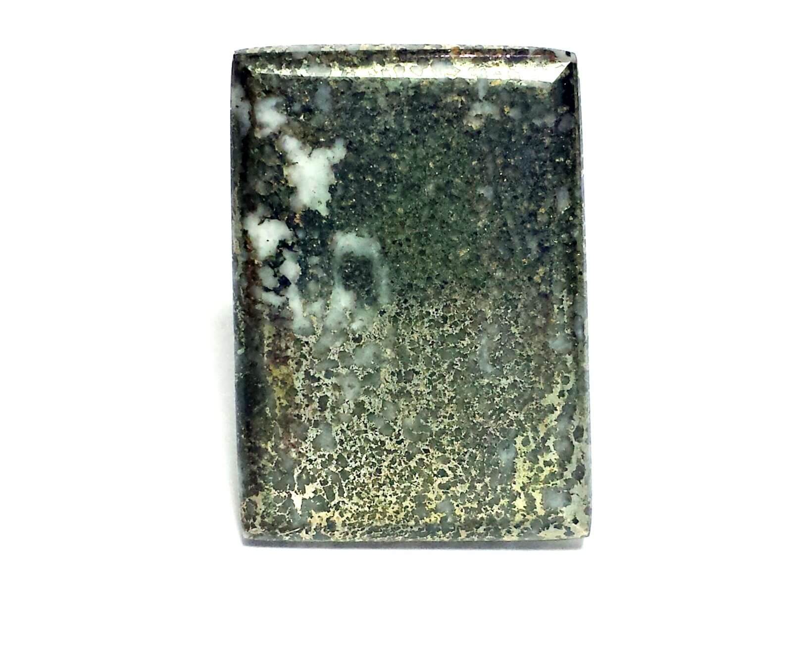 Native Silver Ore in Quartz Cabochon Rectangle 38.5x27.5mm 115Crts