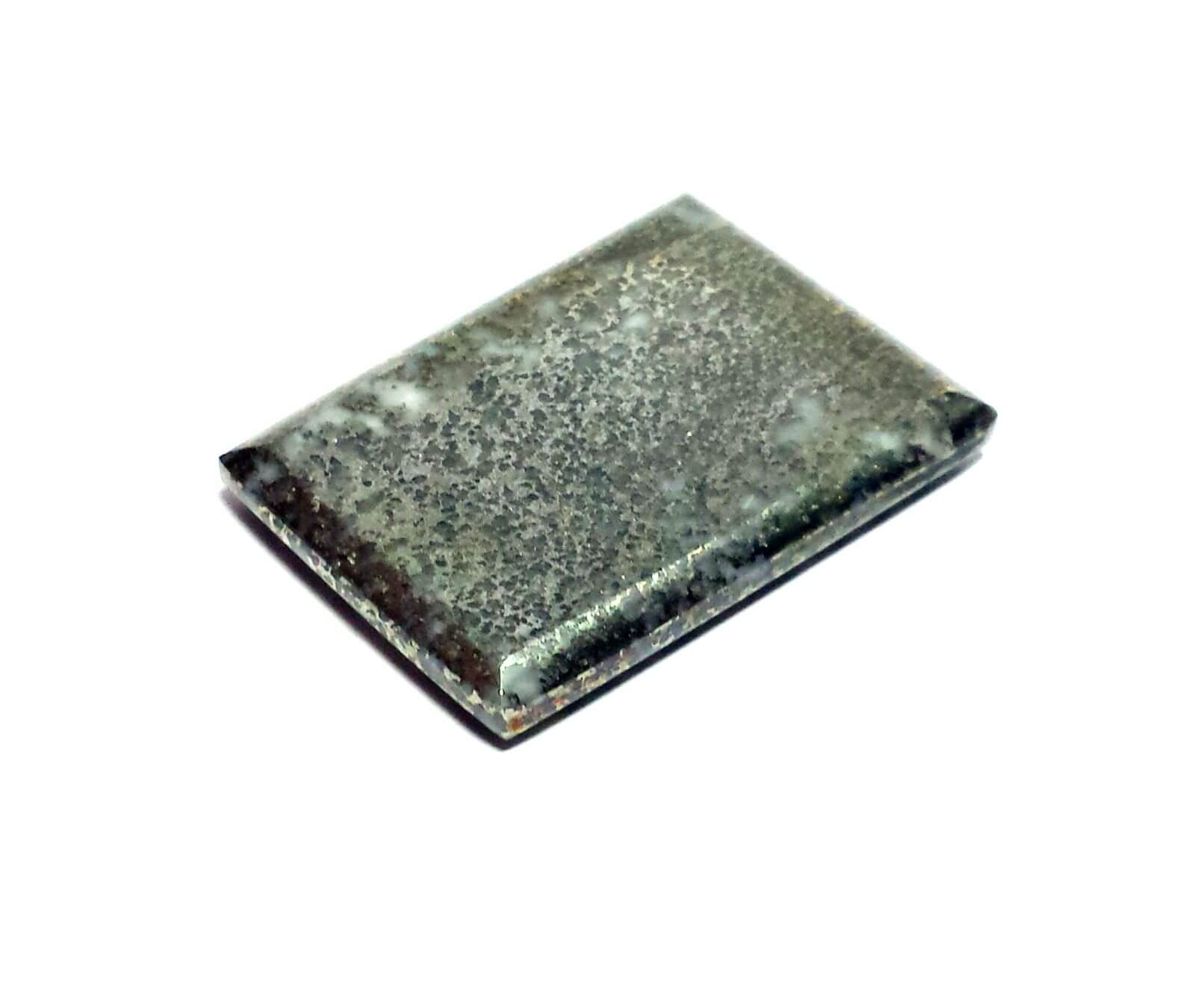 Native Silver Ore in Quartz Cabochon Rectangle 38.5x27.5mm 115Crts - Image 2