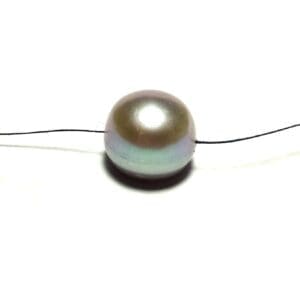 Pearl Platinum Round Circle Button Shape 13.5x10.8mm 15.60Crts