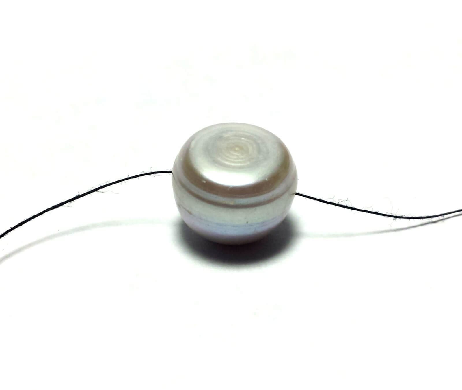 Pearl Platinum Round Circle Button Shape 13.5x10.8mm 15.60Crts - Image 2