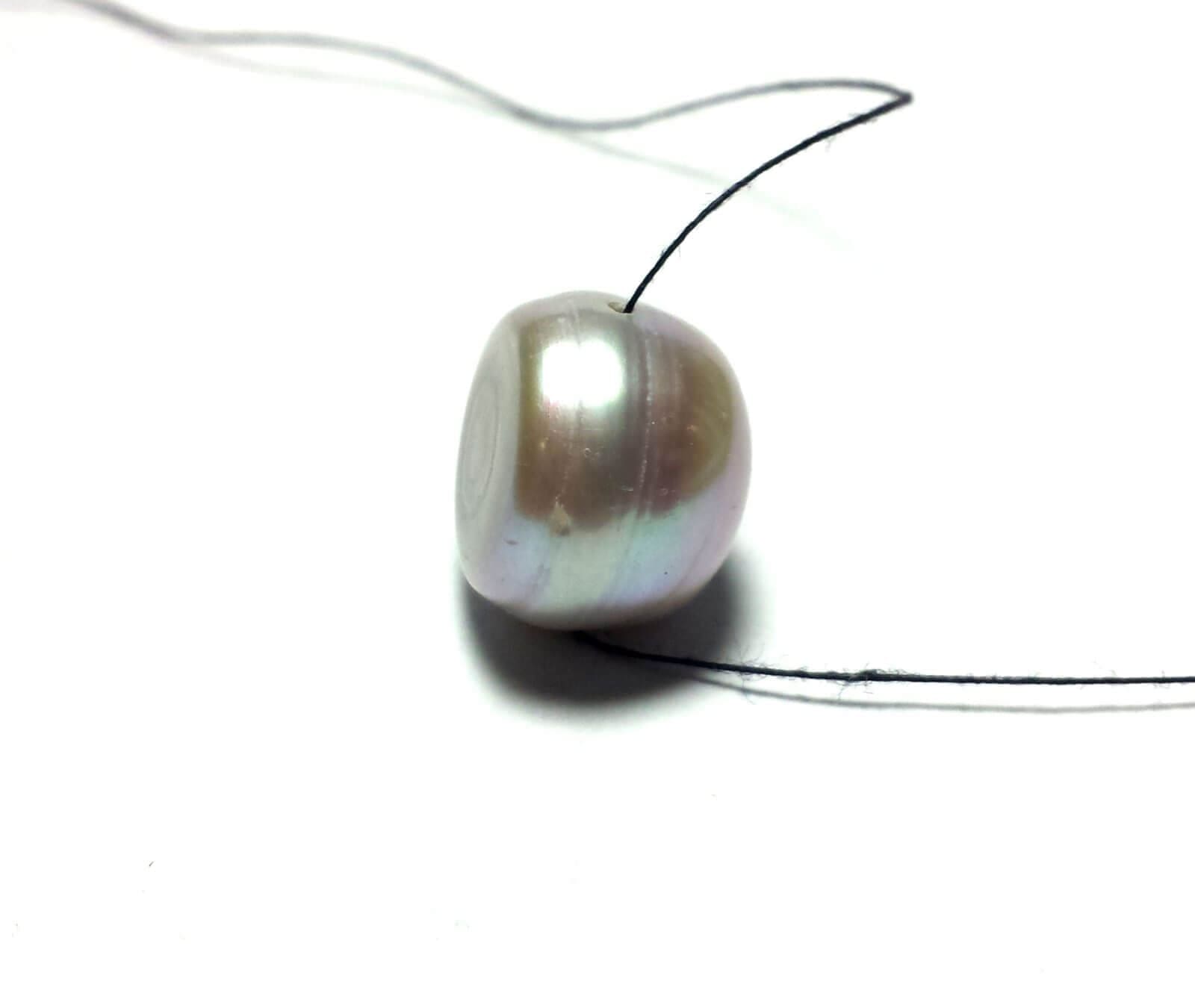 Pearl Platinum Round Circle Button Shape 13.5x10.8mm 15.60Crts - Image 3
