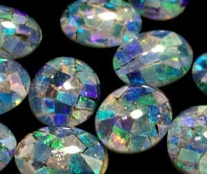Opal Mosaic Triplet Oval 8x6mm (2 Pcs)