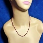 Exotic Fine 34 Carat Ruby Smooth Round Bead 14KTYG 16″ Necklace