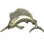 (T3) Vintage BEAU Beaucraft 925 Silver Swordfish Brooch