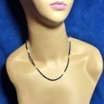 Exotic Fine 38 Carat Ceylon Multi-color Sapphire Round Faceted Bead 10KTWG 16″ Necklace