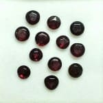 Garnet Round Asymmetric Vintage Tumble Style Cut 3.5-4mm (12 Pcs)