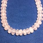 (M8) Pink Rose Quartz 800 Carat Round Smooth 16mm Bead .925 Silver 18" Necklace