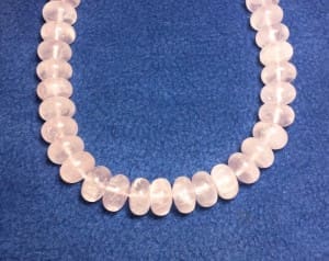 Pink Rose Quartz 800 Carat Round Smooth 16mm Bead 14KTYG 18″ Necklace