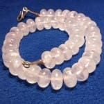 Pink Rose Quartz 800 Carat Round Smooth 16mm Bead 14KTYG 18″ Necklace