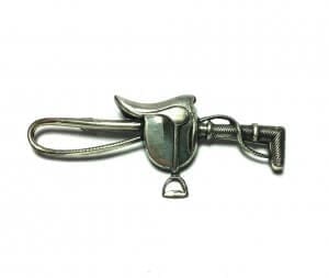 Riding Crop and Saddle Horse Riding 925 Silver Pin