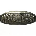 (T3) Vintage Indochina Royal Garden Keeper 800 Silver Brooch