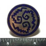 Vintage Mexican 925 Silver Blue Stone Brooch Pendant