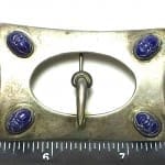 Vintage Payne & Baker Cobalt Scarab Buckle 925 Silver Brooch