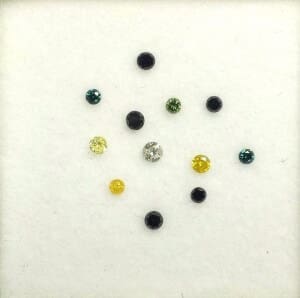 Diamond Mixed Colored Round (12 Pcs)